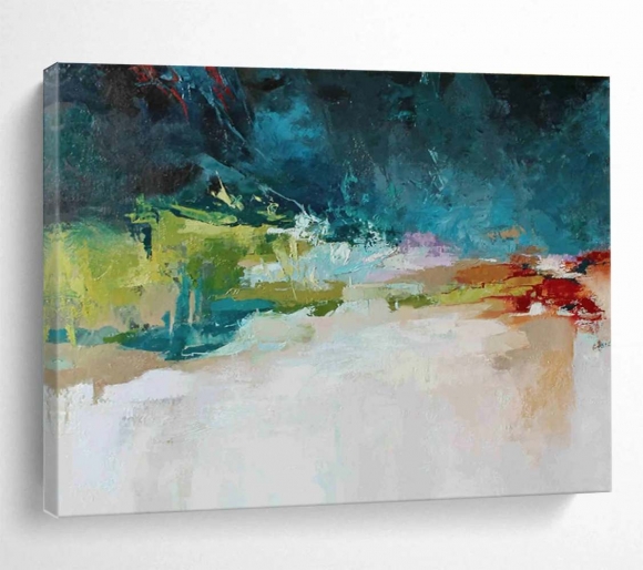 Colorful Hand-painted Original Horizons Abstract Landscape Abstract 9MU0Q