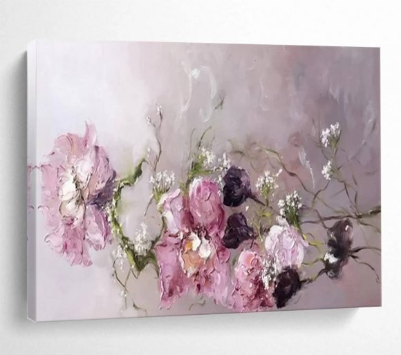 Baby Handmade Breath Gray Flowers Abstract Canvas Artwork SDO0J Baby Handmade Breath Gray Flowers Abstract Canvas Artwork SDO0J