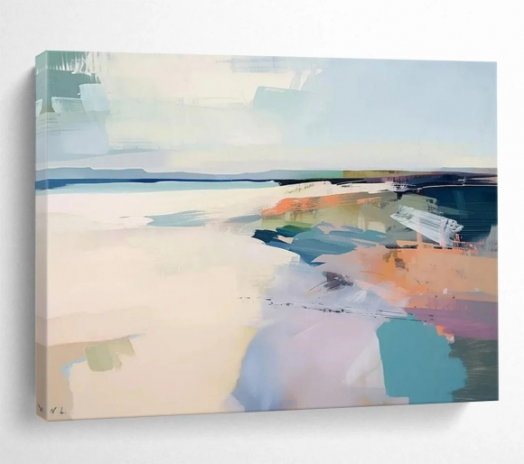 Coastal Handmade White Abstract Artwork SSG3D Coastal Handmade White Abstract Artwork SSG3D