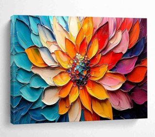 White Handmade Flower Elegant Abstract Canvas Wall Art 43B1O White Handmade Flower Elegant Abstract Canvas Wall Art 43B1O