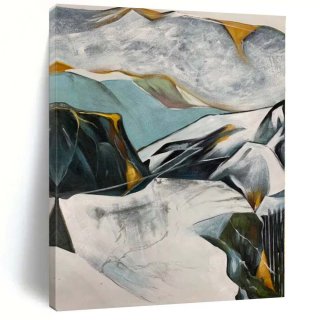 Bold Handmade Natural Mountain Landscape Office Abstract Canvas Artwork HE05K Bold Handmade Natural Mountain Landscape Office Abstract Canvas Artwork HE05K