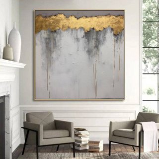Grey Hand-painted Original Leaf Textured Abstract Canvas Artwork OO6ZX Grey Hand-painted Original Leaf Textured Abstract Canvas Artwork OO6ZX
