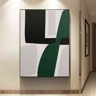 Black Original Hand-painted Geometric Abstract Canvas Wall Art XI22U Black Original Hand-painted Geometric Abstract Canvas Wall Art XI22U