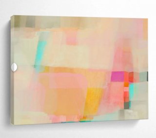 Soft Original Dreamy Pastel Living Abstract Wall Art 8UKS8