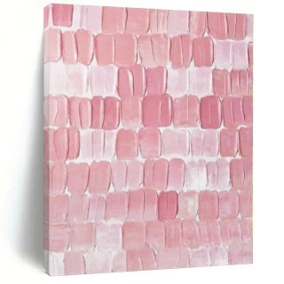 Tiles Handmade Pink Textured Scale Canvas Wall Art J6596 Tiles Handmade Pink Textured Scale Canvas Wall Art J6596