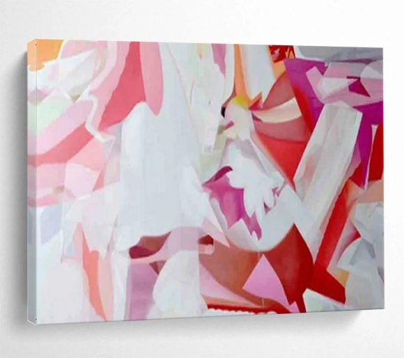 Bedroom Handmade Original White Abstract Pink Abstract Artwork RV7FJ Bedroom Handmade Original White Abstract Pink Abstract Artwork RV7FJ