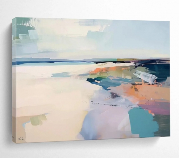 Bedroom Hand-painted Tranquil Seaside Soft Abstract Wall Art 95SG4 Bedroom Hand-painted Tranquil Seaside Soft Abstract Wall Art 95SG4