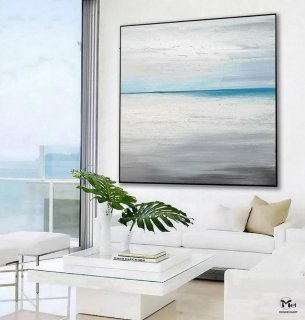 Coastal Handmade Contemporary Room Abstract Canvas Wall Art J1R7T Coastal Handmade Contemporary Room Abstract Canvas Wall Art J1R7T