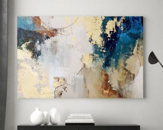 Brown Original Handmade Leaf Contemporary Abstract Canvas Wall Art N7W2S Brown Original Handmade Leaf Contemporary Abstract Canvas Wall Art N7W2S