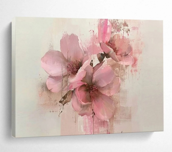 Days Handmade Botanical White Romantic Abstract Canvas Artwork QRO36 Days Handmade Botanical White Romantic Abstract Canvas Artwork QRO36