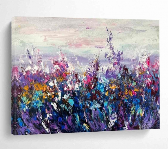 Purple Original Meadow Abstract Wall Art 15PZT Purple Original Meadow Abstract Wall Art 15PZT