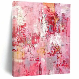 Pink Handmade Textured Living Abstract Artwork YFTK8 Pink Handmade Textured Living Abstract Artwork YFTK8
