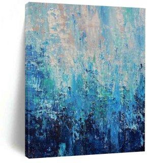 Blue Original Layered White Abstract Canvas Artwork VX5G4 Blue Original Layered White Abstract Canvas Artwork VX5G4