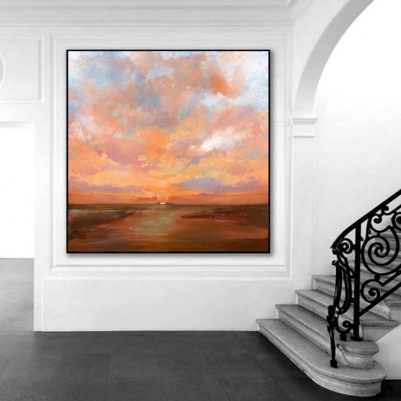 Sunset Handmade Office Hallway Your Abstract Canvas Wall Art U03IJ Sunset Handmade Office Hallway Your Abstract Canvas Wall Art U03IJ