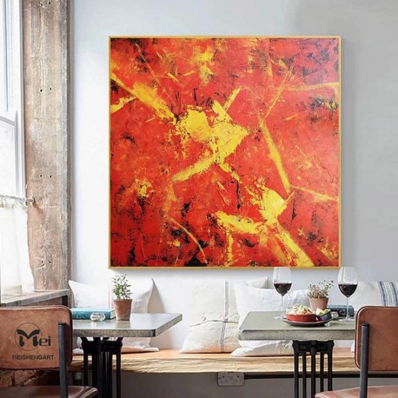 White Hand-painted Hallway Abstract Canvas Wall Art OZFN2