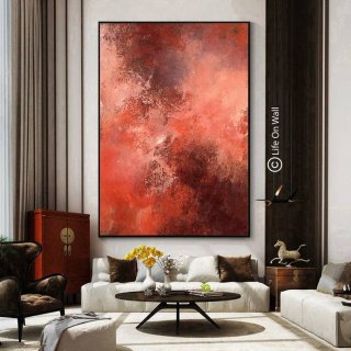 Brown Hand-painted Dining Abstract Canvas Artwork 1A93B Brown Hand-painted Dining Abstract Canvas Artwork 1A93B