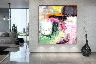 Brown Original Hand-painted Contemporary Dining Abstract Canvas Wall Art I7E64 Brown Original Hand-painted Contemporary Dining Abstract Canvas Wall Art I7E64