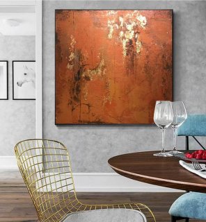 Minimalist Handmade Gold Dining Red Abstract Canvas Wall Art TLYD0 Minimalist Handmade Gold Dining Red Abstract Canvas Wall Art TLYD0