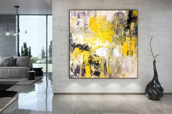 White Hand-painted Contemporary Abstract Canvas Wall Art MM2G4 White Hand-painted Contemporary Abstract Canvas Wall Art MM2G4