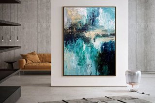 Contemporary Handmade White Abstract Canvas Wall Art L7S7A Contemporary Handmade White Abstract Canvas Wall Art L7S7A