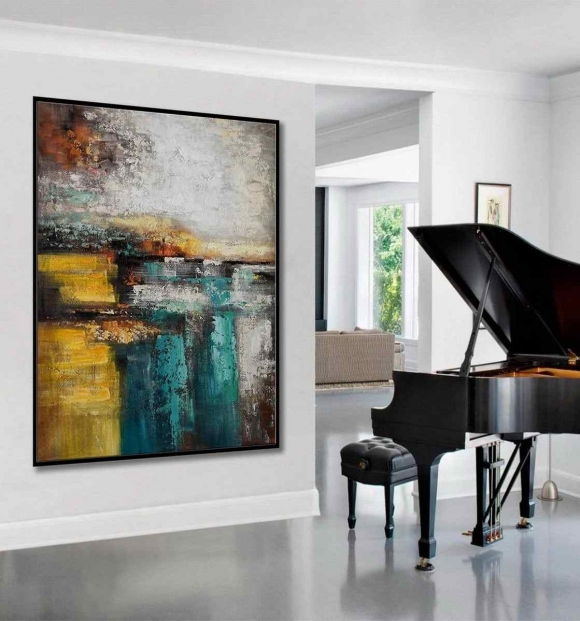 Neutral Original Painting Grey Rich Abstract Canvas Wall Art LI06Q Neutral Original Painting Grey Rich Abstract Canvas Wall Art LI06Q