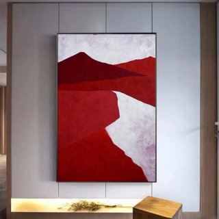 Road Handmade Red White Mountain Landscape Abstract Canvas Wall Art X5K07 Road Handmade Red White Mountain Landscape Abstract Canvas Wall Art X5K07