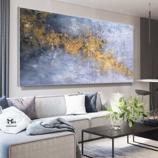 Golden Handmade Contemporary Silver Painting Abstract Canvas Wall Art 0JU8P Golden Handmade Contemporary Silver Painting Abstract Canvas Wall Art 0JU8P
