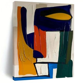 Bold Hand-painted Handmade Architecture Color Inspired Artwork B70LB