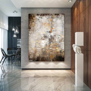 Contemporary Hand-painted Your Hallway Abstract Canvas Wall Art QY09X