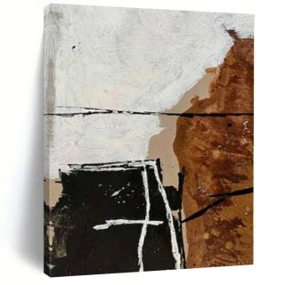 Painting Original Handmade Suited Earthy Entryway Abstract Canvas QO2H0