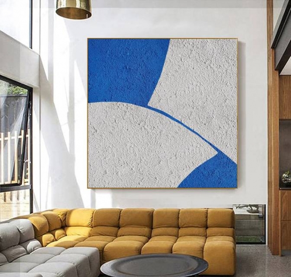 White Hand-painted Geometric Contemporary Abstract Canvas Wall Art OL7IH White Hand-painted Geometric Contemporary Abstract Canvas Wall Art OL7IH