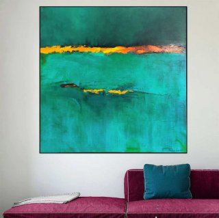 Contemporary Original Hand-painted Painting Abstract Green Abstract S2GPT Contemporary Original Hand-painted Painting Abstract Green Abstract S2GPT