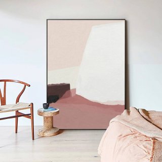 Painting Handmade Pink Blush Minimal Abstract Canvas Wall Art 4WZA1 Painting Handmade Pink Blush Minimal Abstract Canvas Wall Art 4WZA1