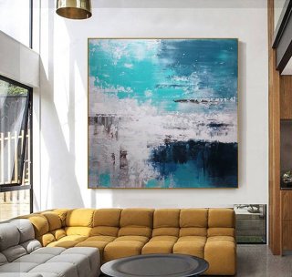 Abstract Handmade Painting White Sky Abstract Canvas Wall Art X0HS3 Abstract Handmade Painting White Sky Abstract Canvas Wall Art X0HS3