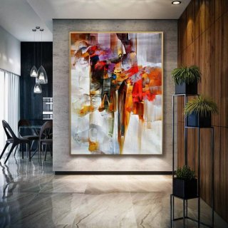 Not Handmade Hallway Brown Modern Abstract Canvas Artwork 9NX0E Not Handmade Hallway Brown Modern Abstract Canvas Artwork 9NX0E
