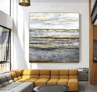 Bedroom Handmade Leaf Evening Abstract Canvas Artwork WK0S9 Bedroom Handmade Leaf Evening Abstract Canvas Artwork WK0S9
