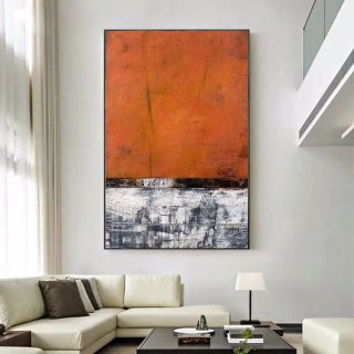 Entryway Handmade Original Orange Contemporary Abstract Canvas Artwork K9RNL Entryway Handmade Original Orange Contemporary Abstract Canvas Artwork K9RNL