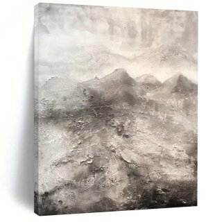 Gray Handmade Original Office Sense Mountain Landscape Abstract Wall Art TF0N6 Gray Handmade Original Office Sense Mountain Landscape Abstract Wall Art TF0N6