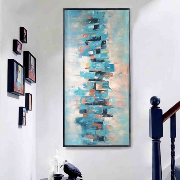 White Handmade Days Contemporary Abstract Canvas Artwork L4U4N White Handmade Days Contemporary Abstract Canvas Artwork L4U4N