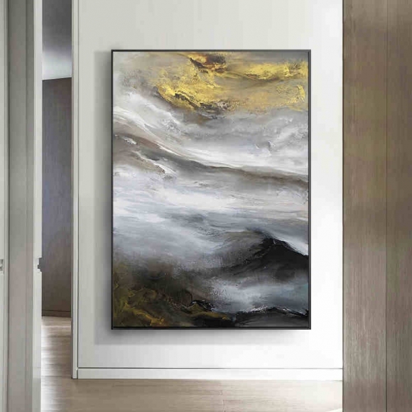 Living Original Hand-painted Ocean Abstract Canvas Wall Art 66KQY Living Original Hand-painted Ocean Abstract Canvas Wall Art 66KQY