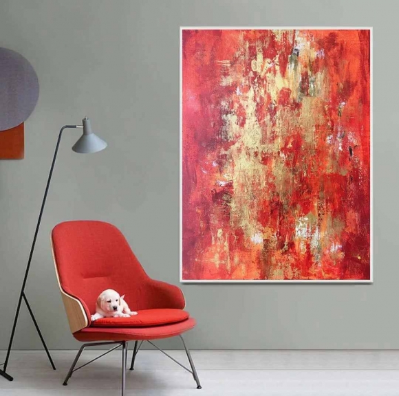 White Hand-painted Leaf Contemporary Abstract Canvas Artwork ZTUC4 White Hand-painted Leaf Contemporary Abstract Canvas Artwork ZTUC4