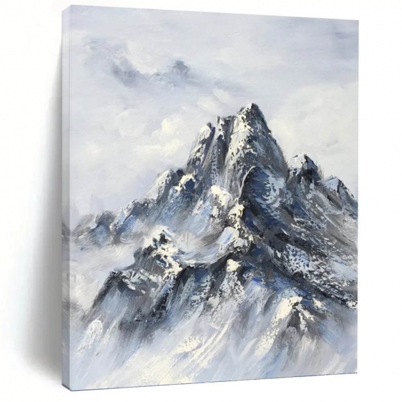 Mountain Hand-painted Blue Abstract Canvas Large Wall Art YEFJ0 Mountain Hand-painted Blue Abstract Canvas Large Wall Art YEFJ0