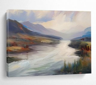 Office Handmade River Abstract Large Wall Art WFB18 Office Handmade River Abstract Large Wall Art WFB18