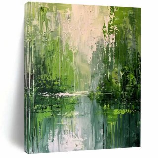 Woodland Hand-painted Abstract Green Office Abstract Artwork 3LQI6 Woodland Hand-painted Abstract Green Office Abstract Artwork 3LQI6