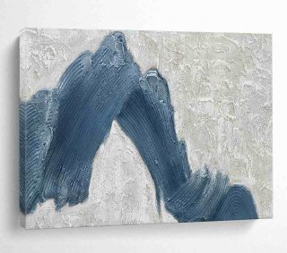Studio Handmade Nature Textured Blue Abstract Extra Large Wall Art EG4U7 Studio Handmade Nature Textured Blue Abstract Extra Large Wall Art EG4U7