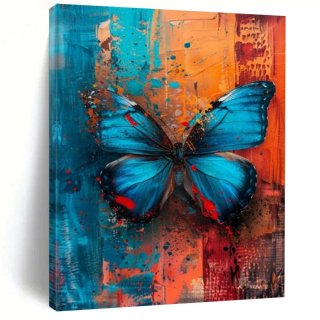 Bohemian Original Handmade Bedroom Splashed Blue Abstract Extra Large Wall Art B64QE Bohemian Original Handmade Bedroom Splashed Blue Abstract Extra Large Wall Art B64QE