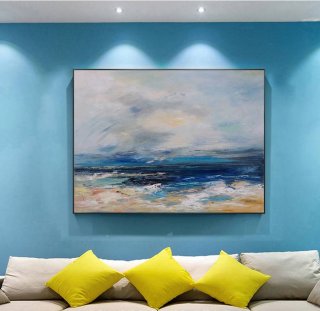 Painting Handmade Beach Abstract Landscape Abstract Canvas Artwork Z3JLO Painting Handmade Beach Abstract Landscape Abstract Canvas Artwork Z3JLO