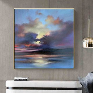 Navy Hand-painted Handmade Room Sea Living Abstract Canvas Wall Art 7KKND Navy Hand-painted Handmade Room Sea Living Abstract Canvas Wall Art 7KKND