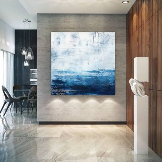 White Original Sea Minimal Abstract Canvas Artwork SU0B4 White Original Sea Minimal Abstract Canvas Artwork SU0B4