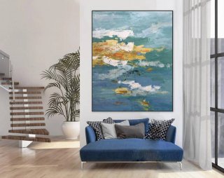 White Hand-painted Handmade Modern Abstract Canvas Wall Art 77LAT White Hand-painted Handmade Modern Abstract Canvas Wall Art 77LAT